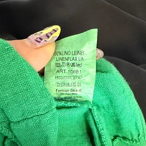 Green Tiered Button-Front Maxi Dress - Picture 5 of 9